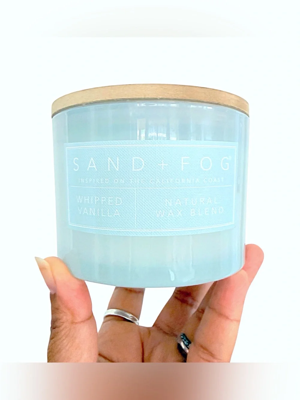 Sand + Fog Whipped Vanilla Scented Candle - Light Blue